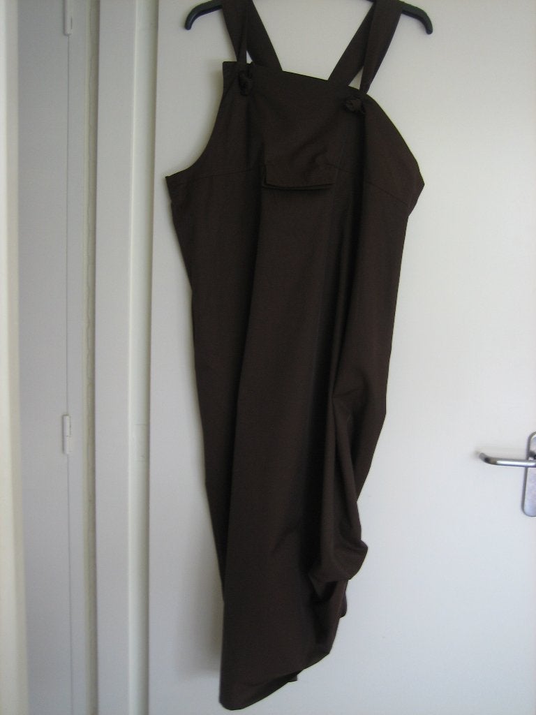 Zeer aparte a-symmetrische overgooier ACCENTE, XXL snazzeys, Kleding | Dames, Jurken, Bruin, Verzenden, Maat 46/48 (XL) of groter
