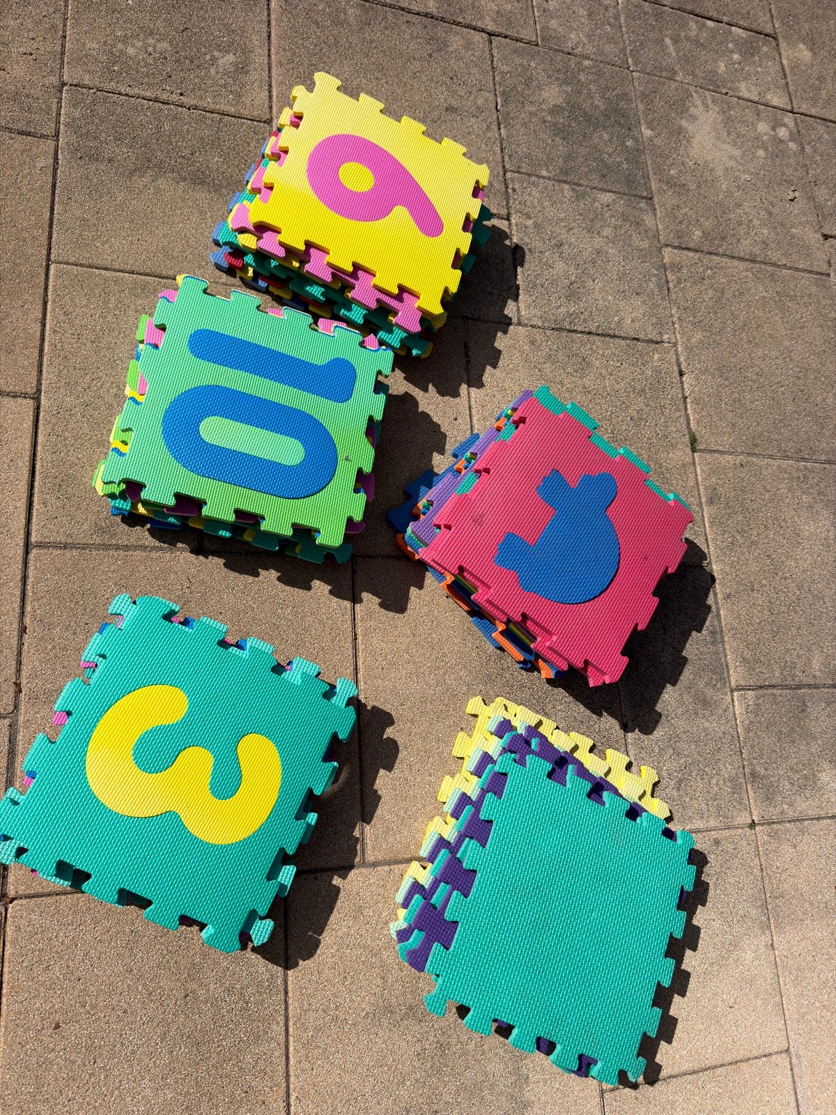 Foam speelmat cijfers en dieren (43 stuks), Kinderen en Baby's, Speelgoed | Babyspeelgoed, Ophalen of Verzenden, Gebruikt, Speelkleed