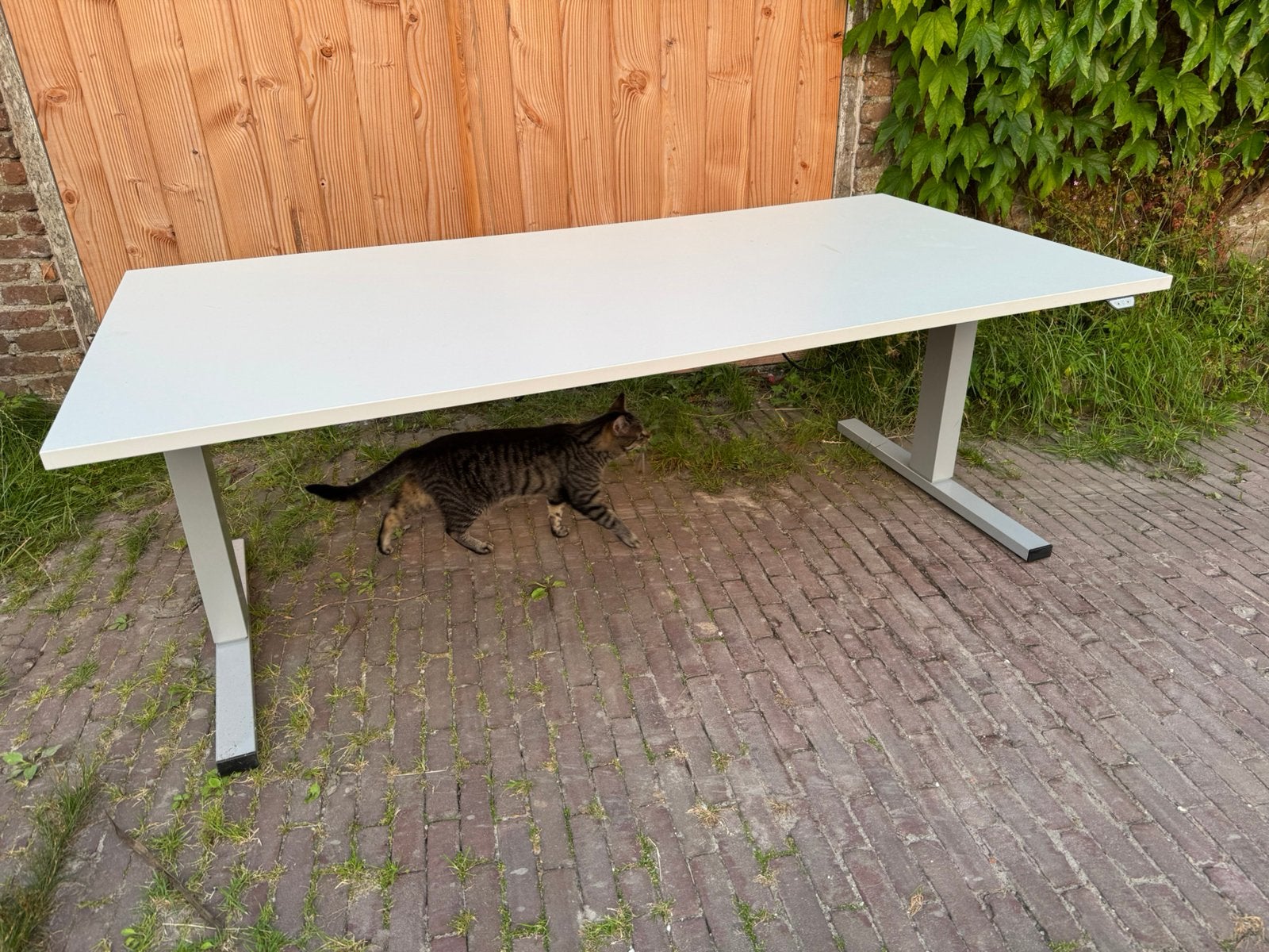 Hoog laag buro, Ophalen, Elektrisch, Zo goed als nieuw