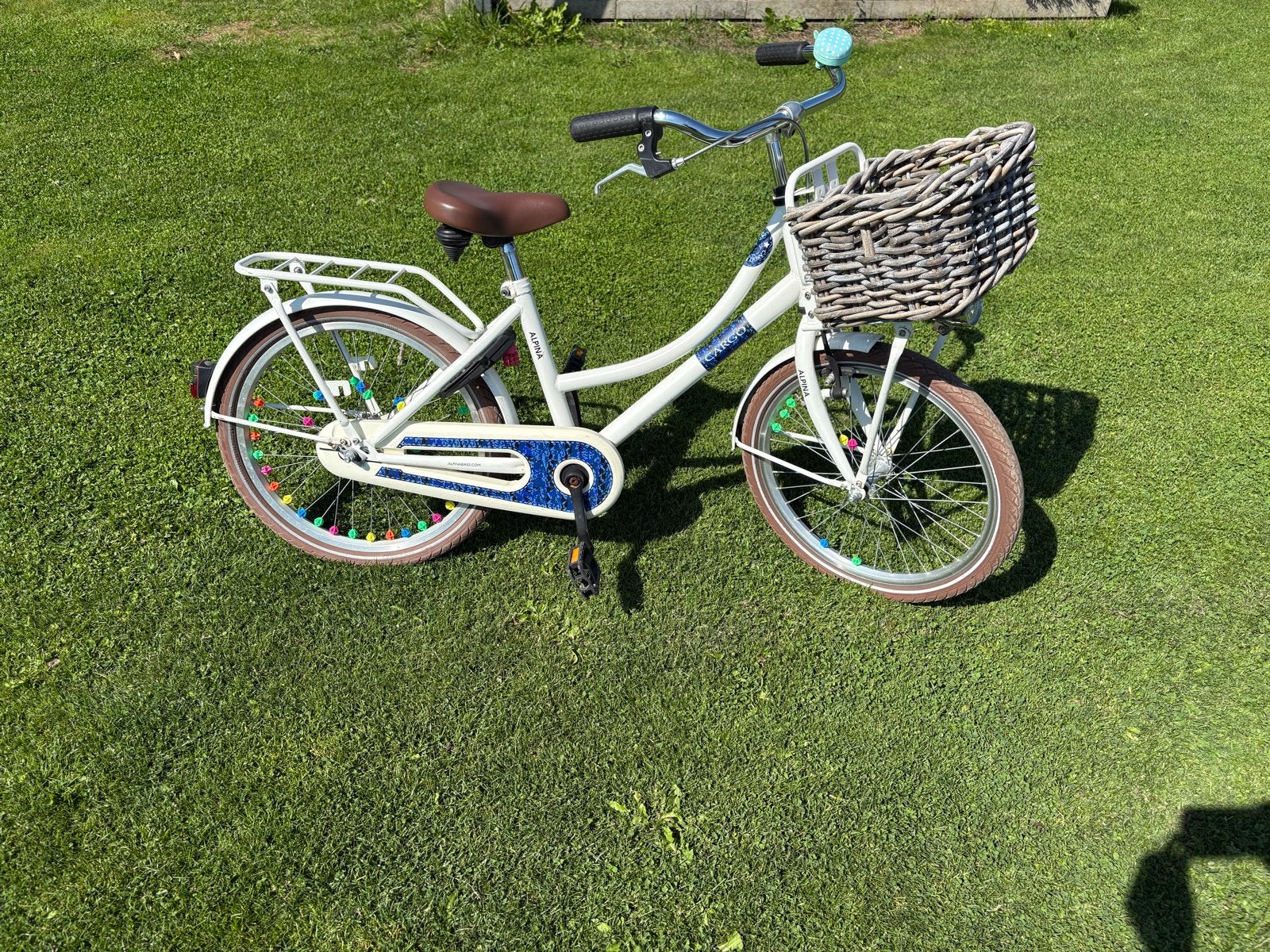 Alpina Witte Meisjesfiets 20 inch, Fietsen en Brommers, Fietsen | Kinderfietsjes, Ophalen, Gebruikt, Terugtraprem, 20 inch of meer