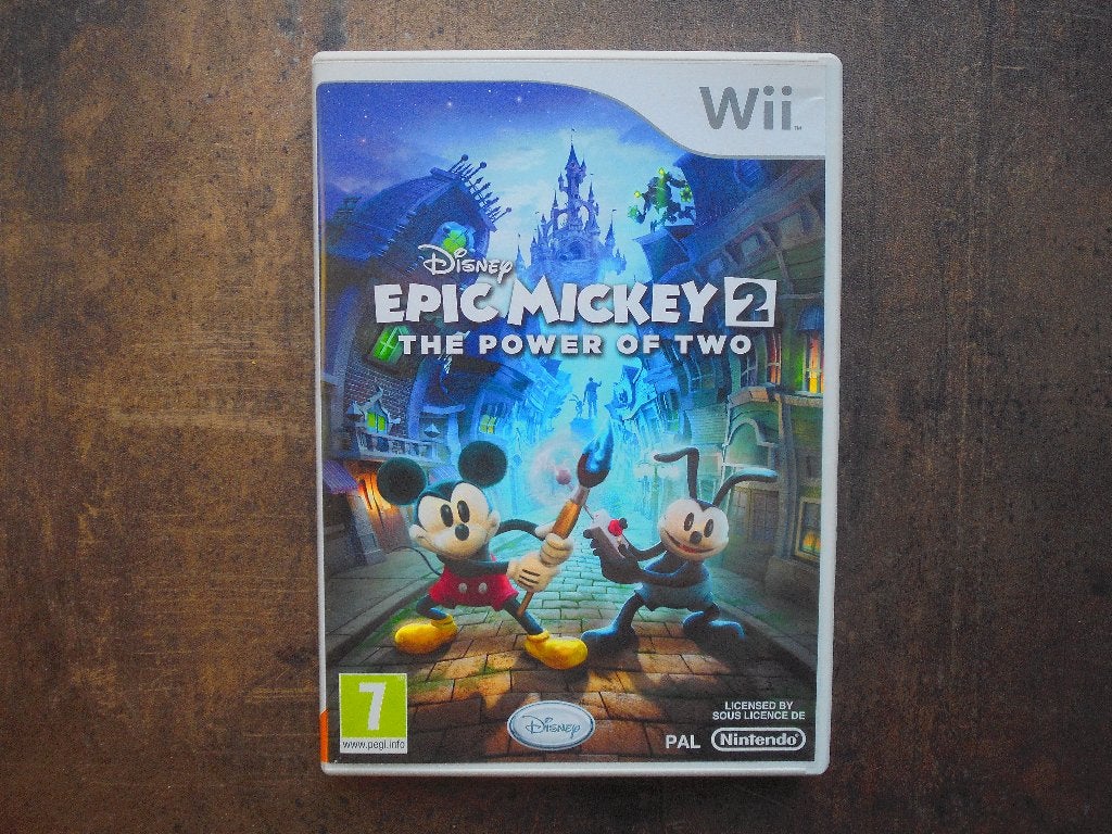 Disney Epic Mickey 2 The Power Of Two voor Wii (zie foto's), Avontuur en Actie, Gebruikt, 1 speler, Ophalen of Verzenden