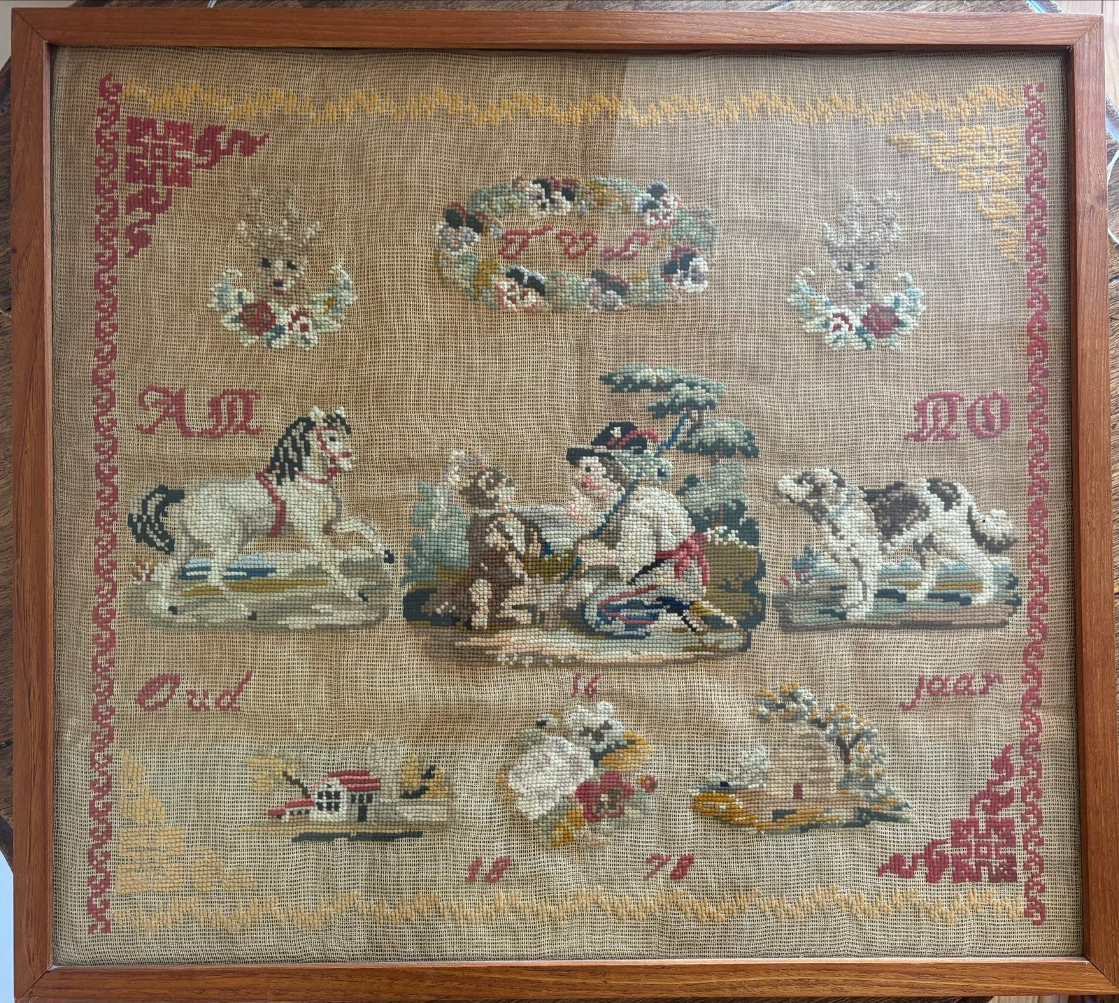 Antiek Borduurwerk: Oudjaar 1878, Ophalen
