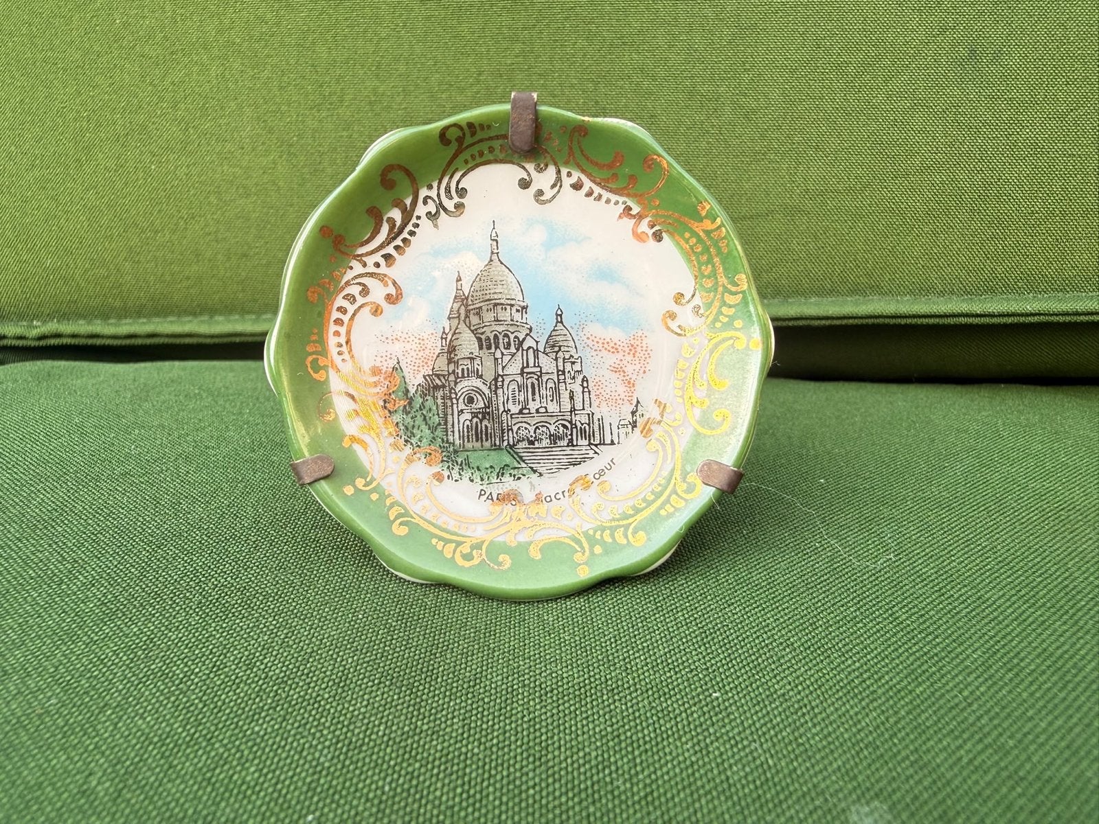 Miniatuur porseleinen bordje Limoges Sacré-Cœur, Antiek en Kunst, Ophalen
