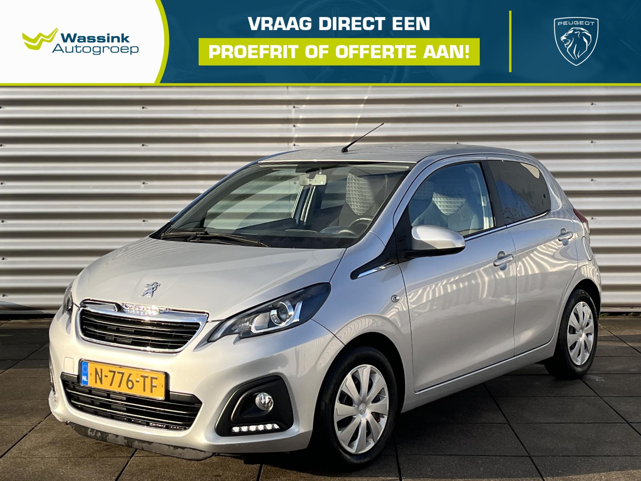 Peugeot 108 1.0 e-VTi Active | Airco | Bluetooth | Lage KM S, Voorwielaandrijving, Stof, Gebruikt, Euro 6