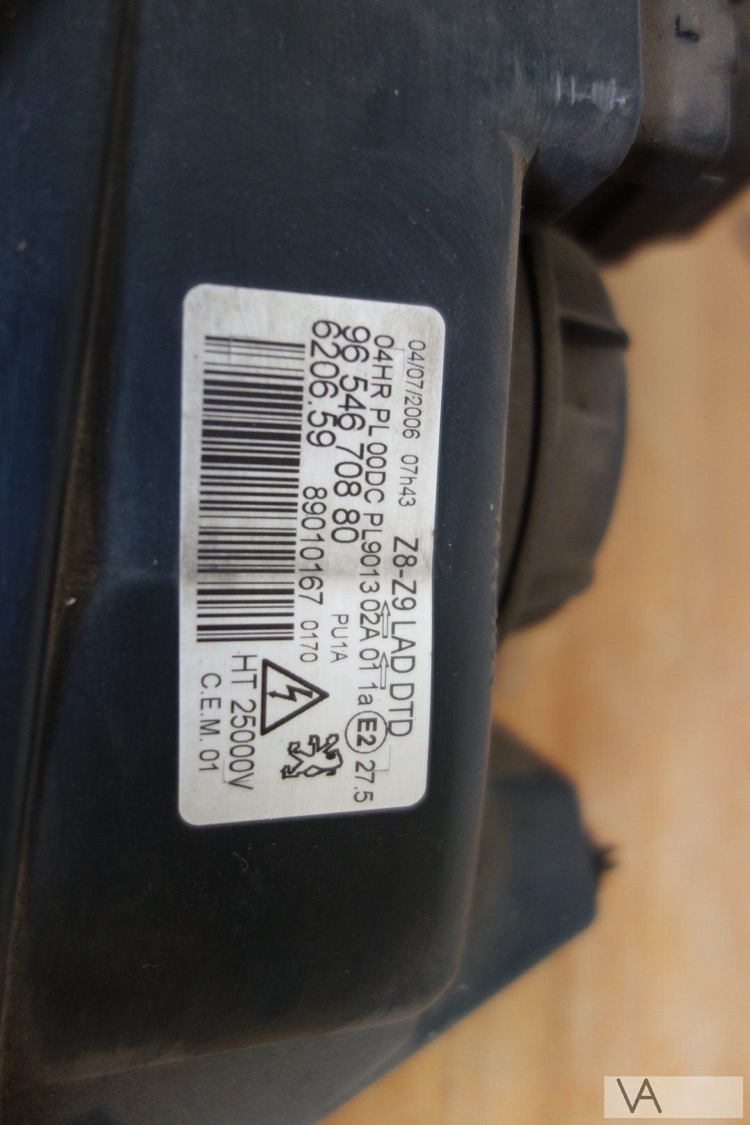 Koplamp rechts Peugeot 607 XENON 2005-2010 €150 9654670880, Gebruikt, -, -, Ophalen of Verzenden