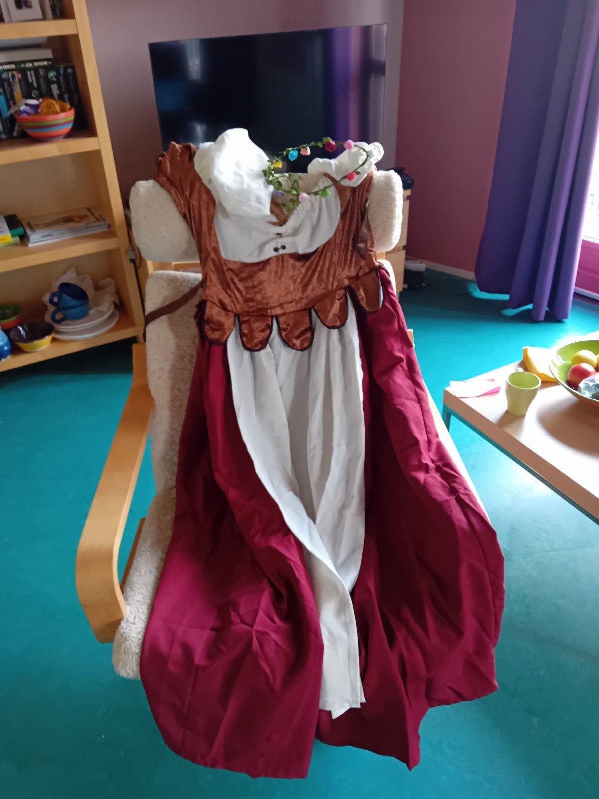 Prinsessenjurk / Verkleedjurk Rood/Wit, Ophalen of Verzenden, Gebruikt, 170 of groter, Meisje