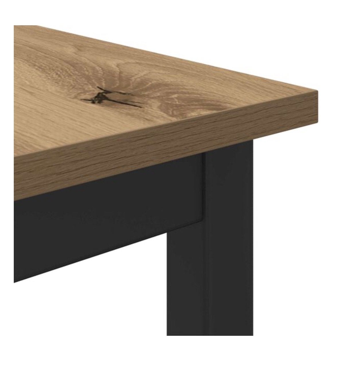 Foto 6 van Nieuwe Eettafel 110x110x75 cm - Metaal & Eikenhout nu €70
