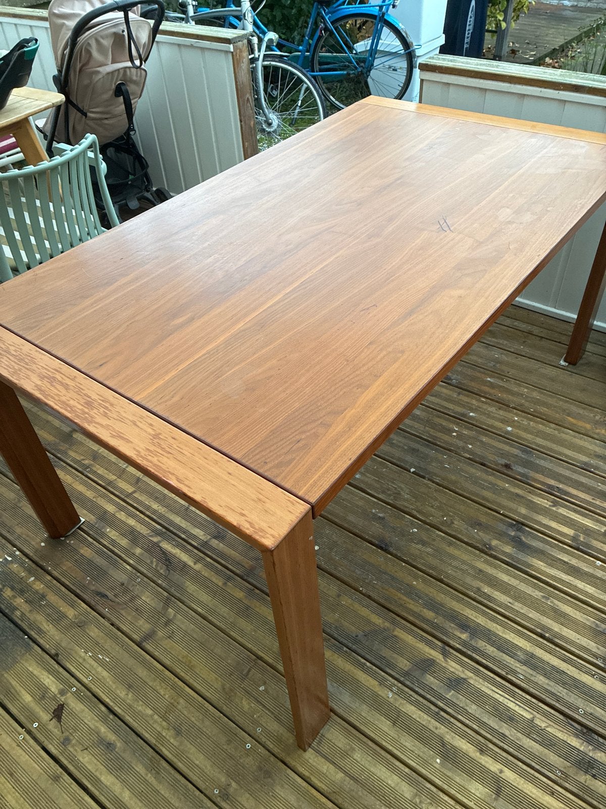 Houten eettafel - 169x95x75 cm, Huis en Inrichting, Ophalen, Gebruikt, 50 tot 100 cm, 150 tot 200 cm