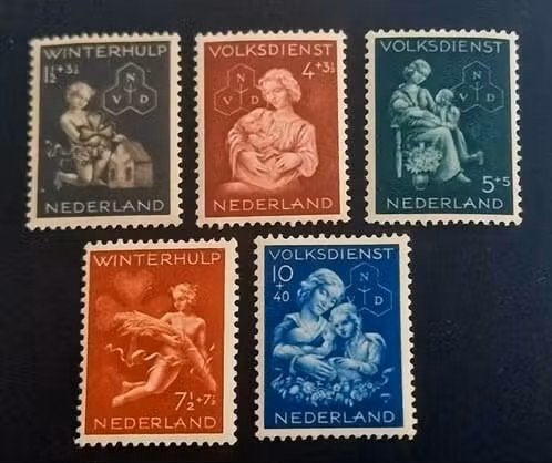 Nederland 1944 - nvph 423-427 - Winterhulp - Volksdienst, Ophalen of Verzenden, Na 1940, Postfris