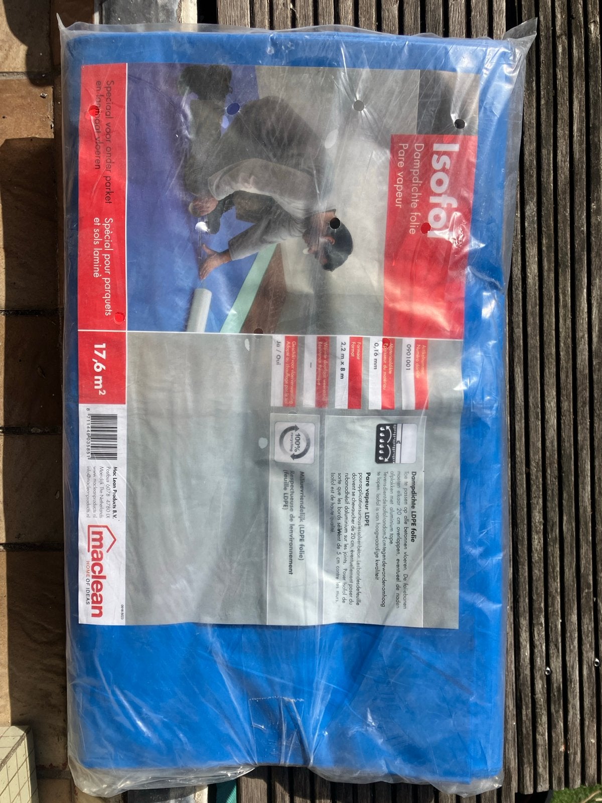 Isofol Dampdichte Folie - 2.2m x 8m NIEUW, Doe-het-zelf en Verbouw, Zeil en Folie, Ophalen of Verzenden, Nieuw, 15 m² of meer