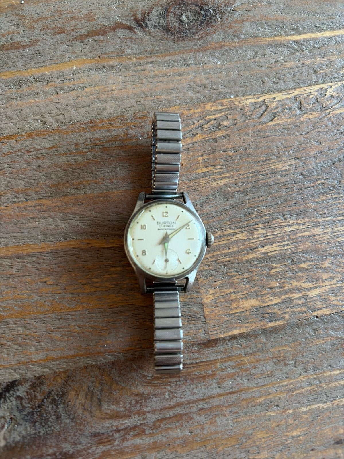 Vintage Burton Polshorloge - Jaren '60, Overige merken, Staal, Met bandje, Polshorloge