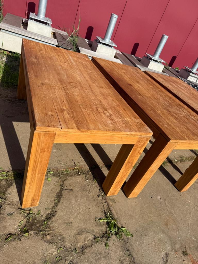Eiken / grenen tafels 3 st 180/90/80cm, Doe-het-zelf en Verbouw, Hout en Planken, Ophalen, Minder dan 25 mm, Eiken, Zo goed als nieuw