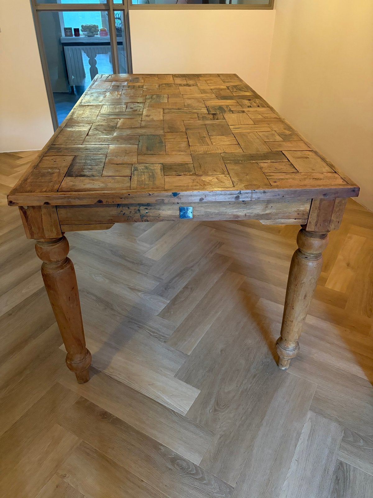 Riviera Maison Driftwood Eettafel 180x90 cm, Ophalen, Gebruikt, 50 tot 100 cm, 150 tot 200 cm