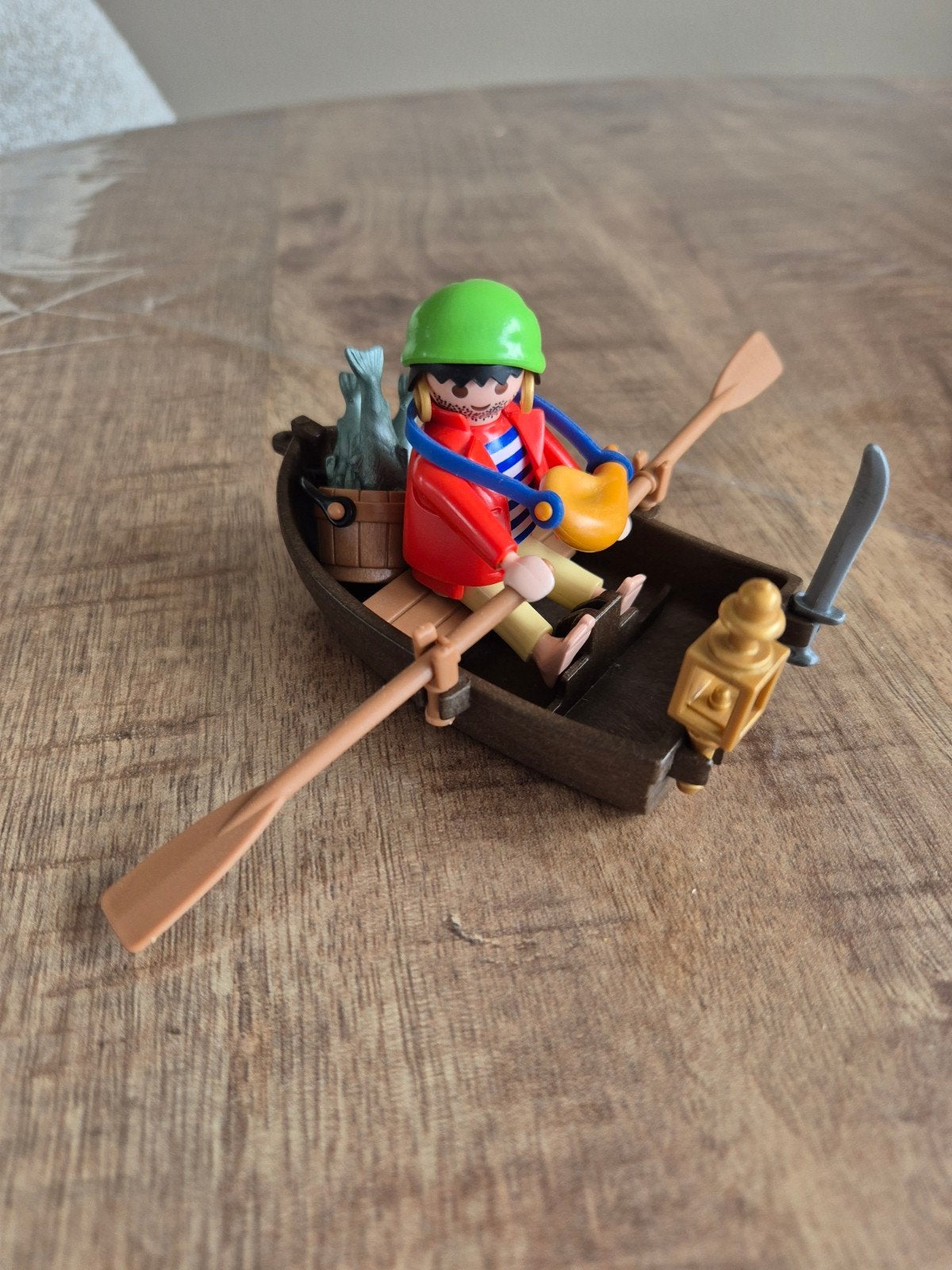 Playmobil 3937 Roeiboot piraat - Vishengel kapot!, Ophalen of Verzenden, Gebruikt