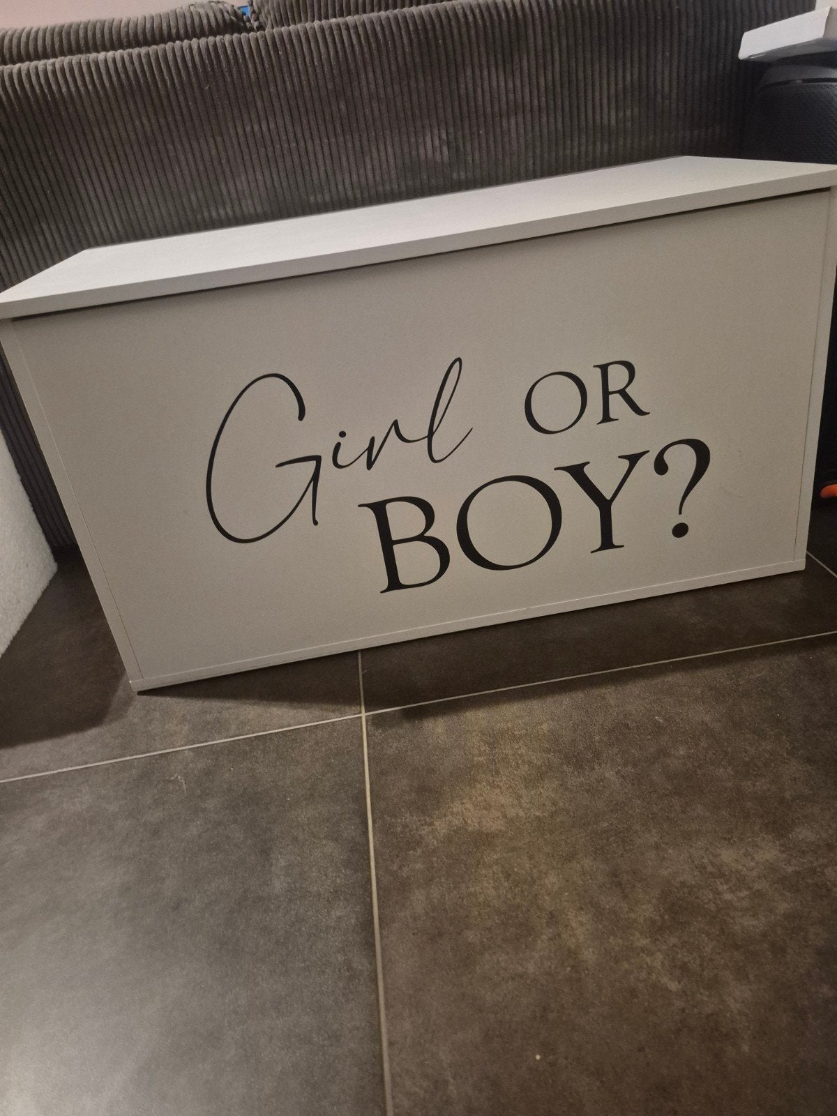 Gender reveal box / kist, Ophalen, Zo goed als nieuw, Feestartikel, Geboorte of Huwelijk