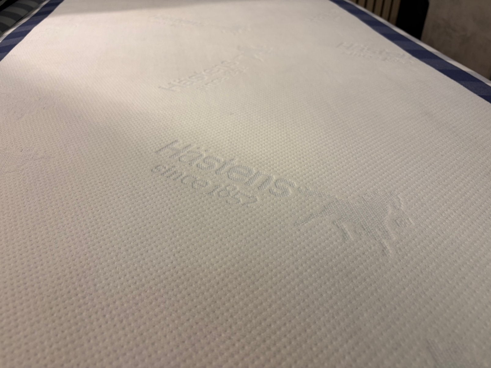 Hastens Superia Extra Firm | 180x210 | Blue check €1400, 210 cm, Tweepersoons, Ophalen of Verzenden, Zo goed als nieuw