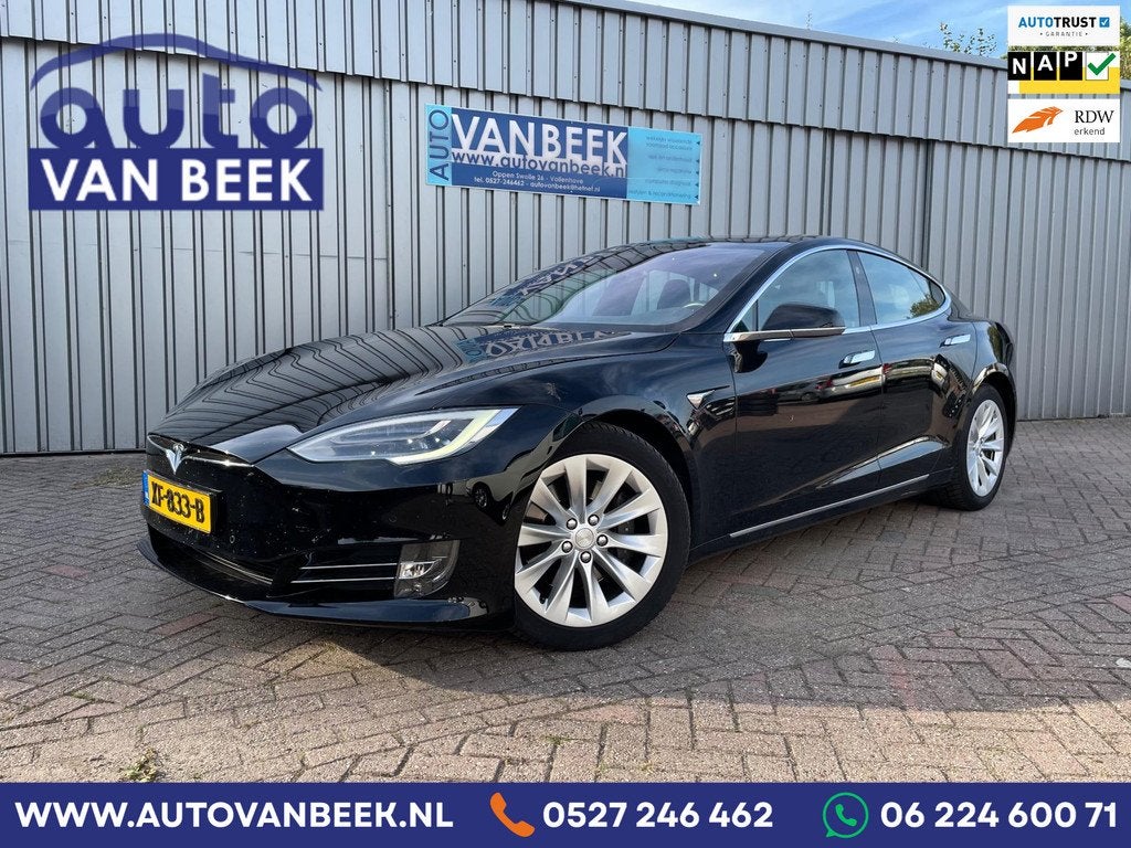 Tesla Model S 75D Base AWD|AutoPilot|Leder|BTW, Auto's, Tesla, Achterwielaandrijving, Gebruikt, Zwart, Leder en Stof