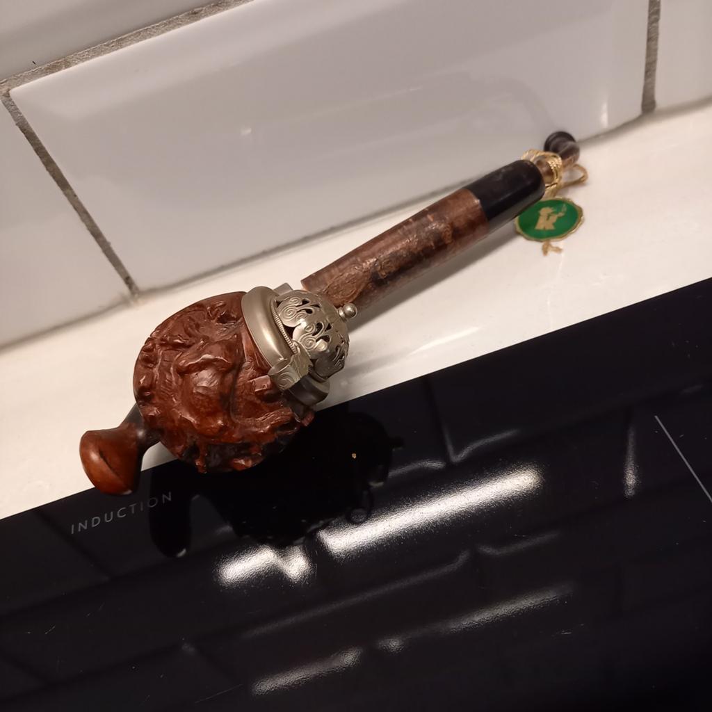 Antieke Jagerspijp, Verzamelen, Rookartikelen, Aanstekers en Luciferdoosjes, Ophalen of Verzenden, Gebruikt