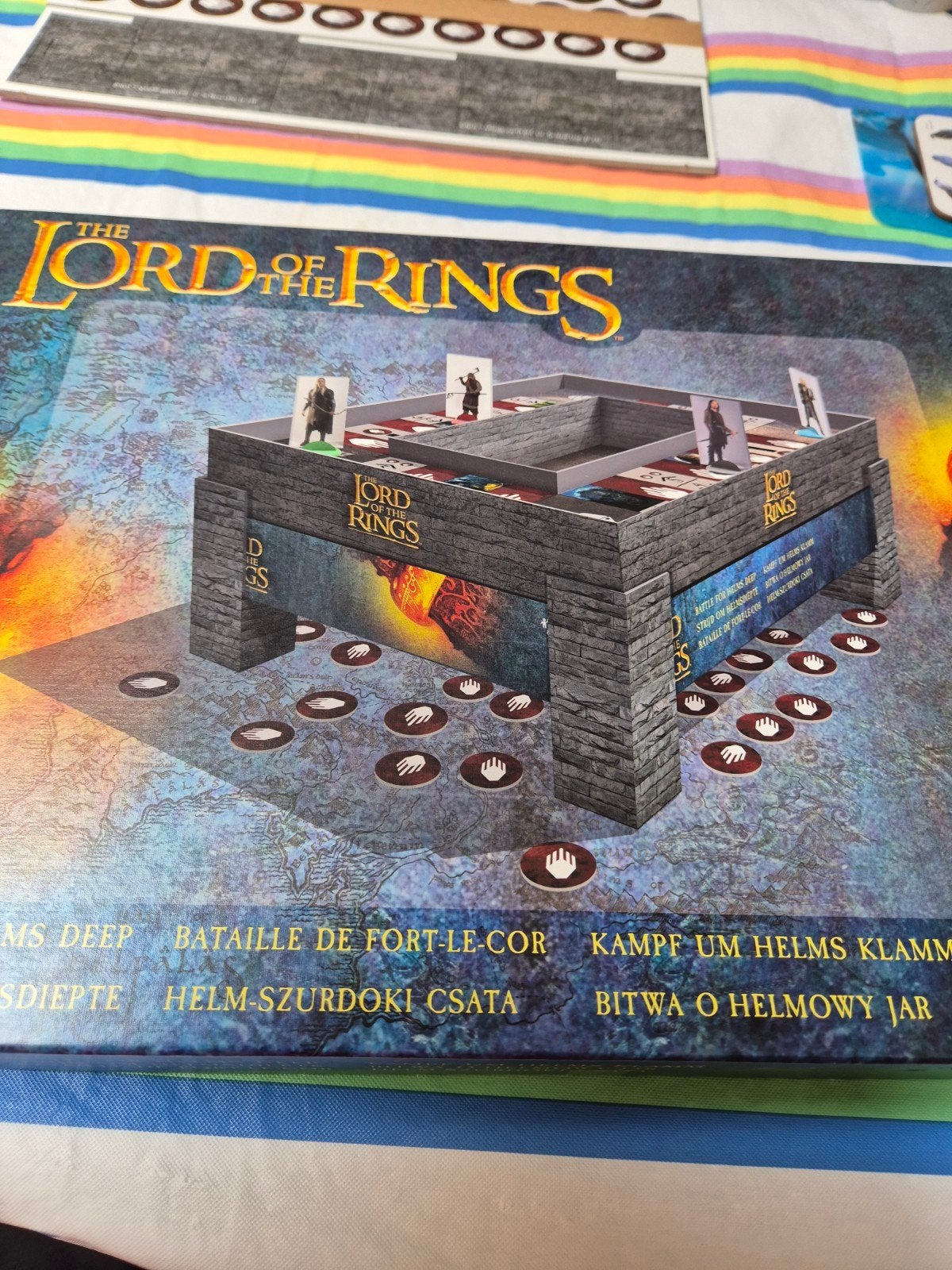 Lord of the Rings: Battle for Helm's Deep Bordspel, Vijf spelers of meer, Ophalen of Verzenden, Zo goed als nieuw, New Line Productions