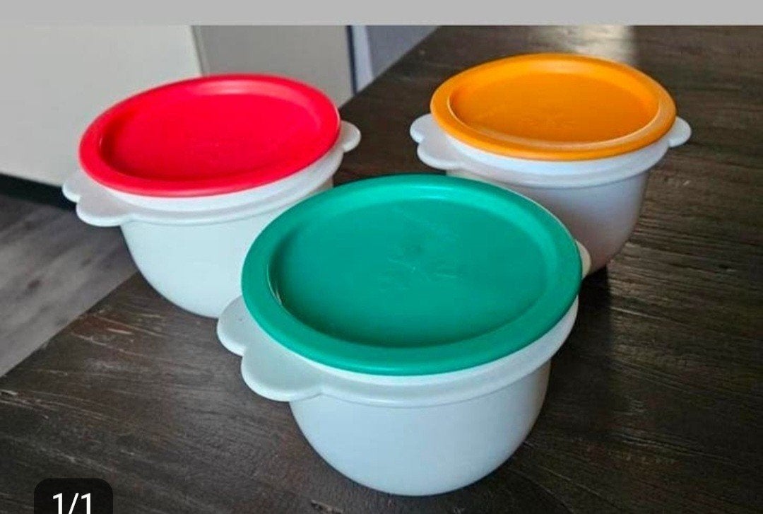 Tupperware 3 bakjes luchtdicht, Ophalen of Verzenden, Zo goed als nieuw, Bak of Kom