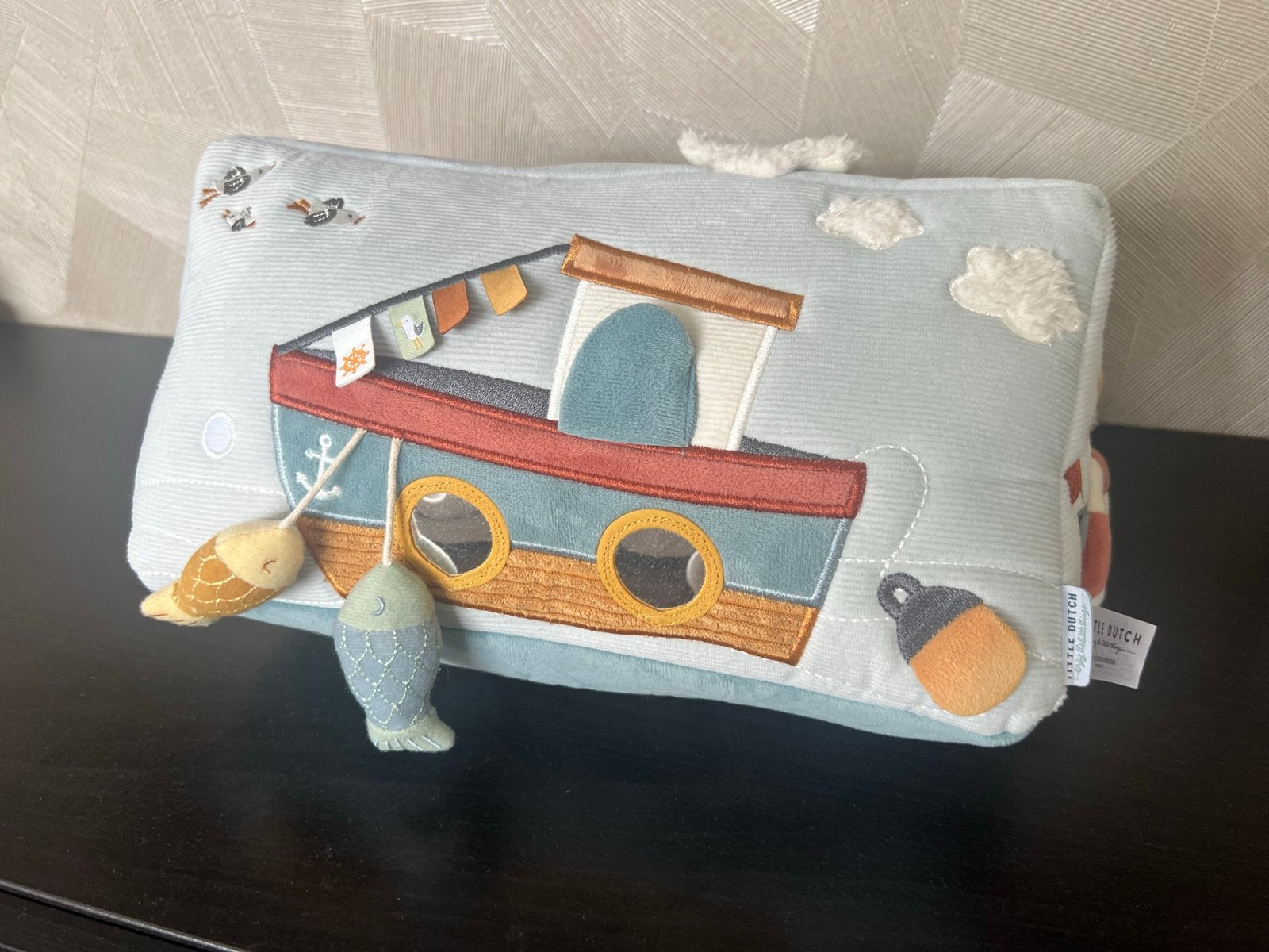 Little Dutch Speelkubus Boot - Zacht en Interactief, Kinderen en Baby's, Speelgoed | Babyspeelgoed, Ophalen of Verzenden, Zo goed als nieuw