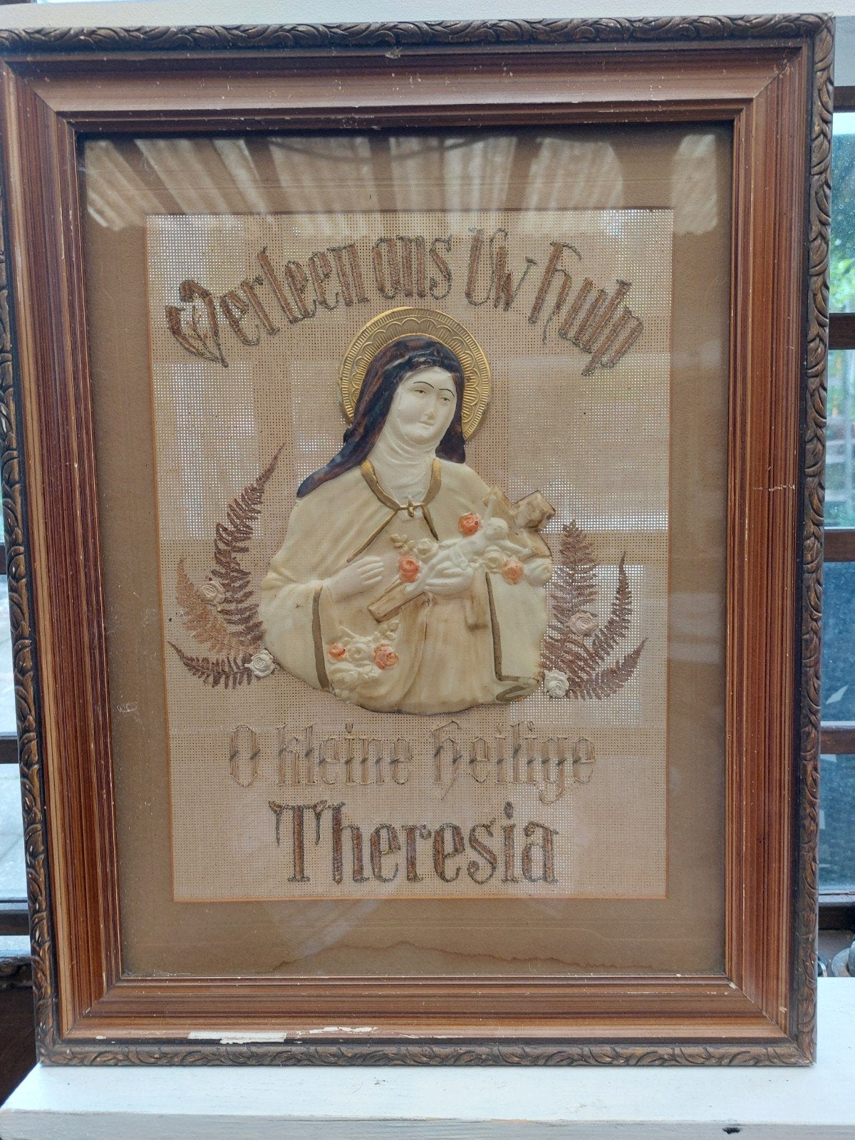 Heilige Theresia in Schilderijlijst - Religieuze Kunst, Antiek en Kunst, Ophalen of Verzenden