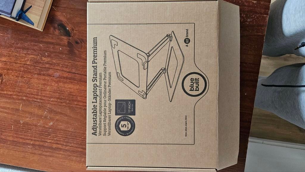 BlueBuilt Verstelbare Laptopstandaard Premium 17 inch, Ophalen of Verzenden, Nieuw, BlueBuilt, In hoogte verstelbaar