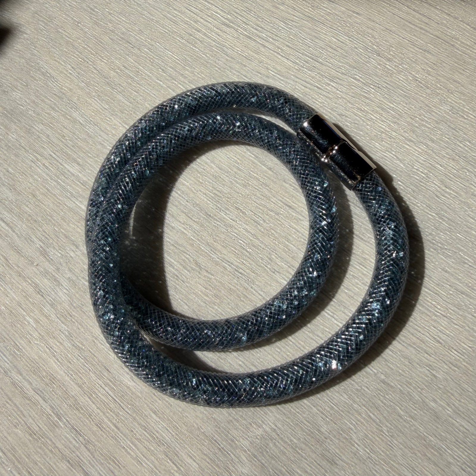 Swarovski Stardust Armband - Grijs/Blauw met Kristallen, Met kristal, Overige materialen, Blauw, Nieuw