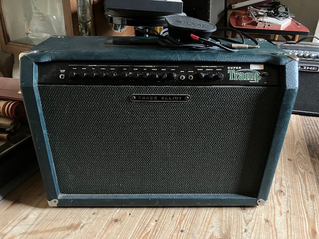 Trace Elliot Super Tramp Twin, solid state 80 watt., Ophalen, Gebruikt, Gitaar, 50 tot 100 watt