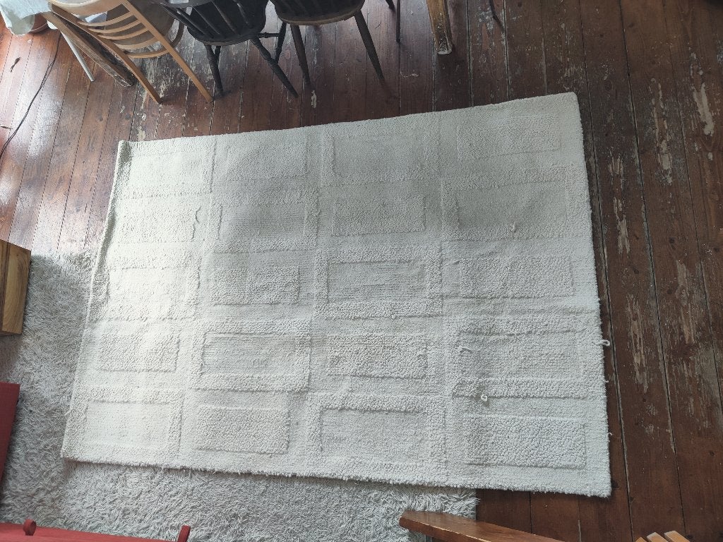 Vloerkleed, crème / ivoor, Ophalen, 150 tot 200 cm, 200 cm of meer, Zo goed als nieuw