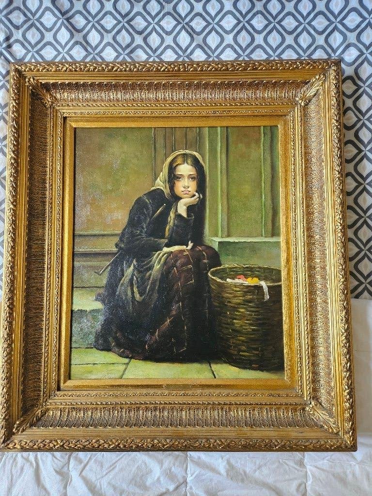 Zeer mooi schilderij, Ophalen, Bijzondere lijst, Doek, Portret of Personen