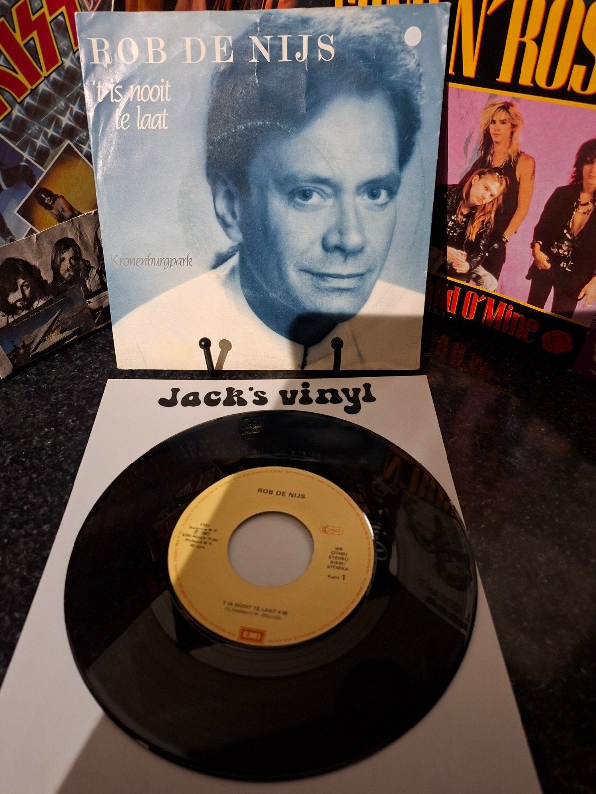 Rob de Nijs - 't Is Nooit Te Laat (7 inch single)1987, Gebruikt, 7 inch, Ophalen of Verzenden, Fotohoes