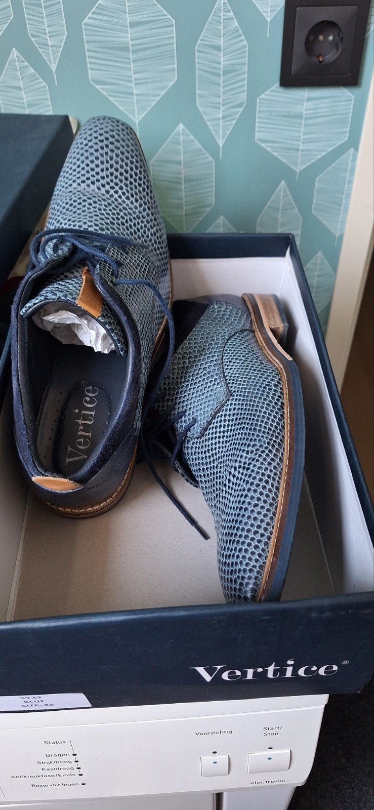 Blauwe herenschoenen. maat 45., Ophalen, Blauw, Zo goed als nieuw, Vertice