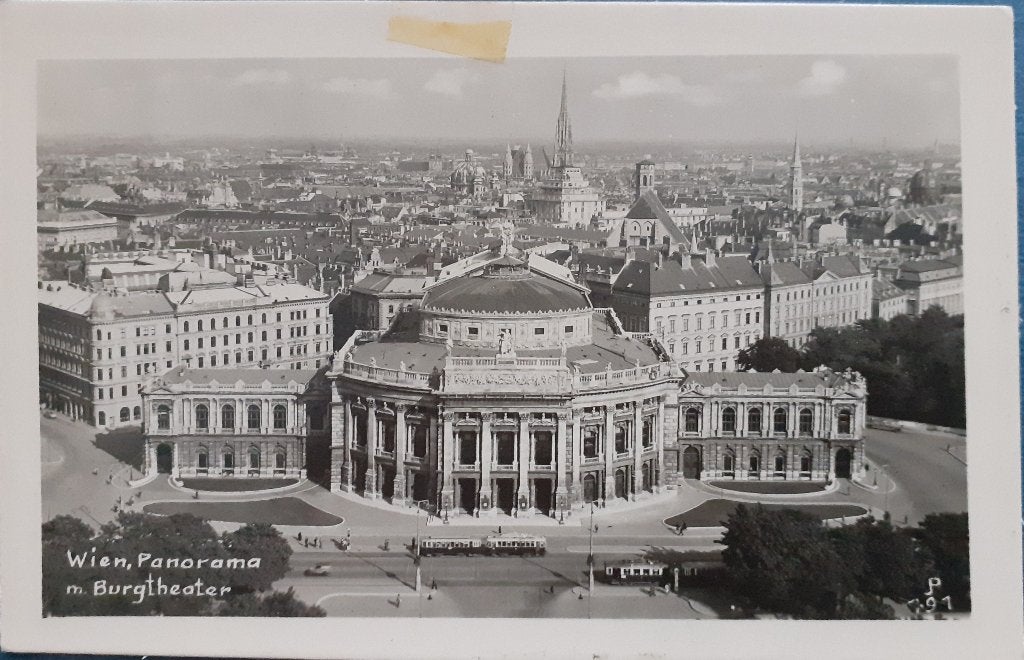 Ansichtkaart Oostenrijk Wenen Burgtheater, Verzamelen, Ophalen of Verzenden, 1940 tot 1960, Ongelopen, Oostenrijk