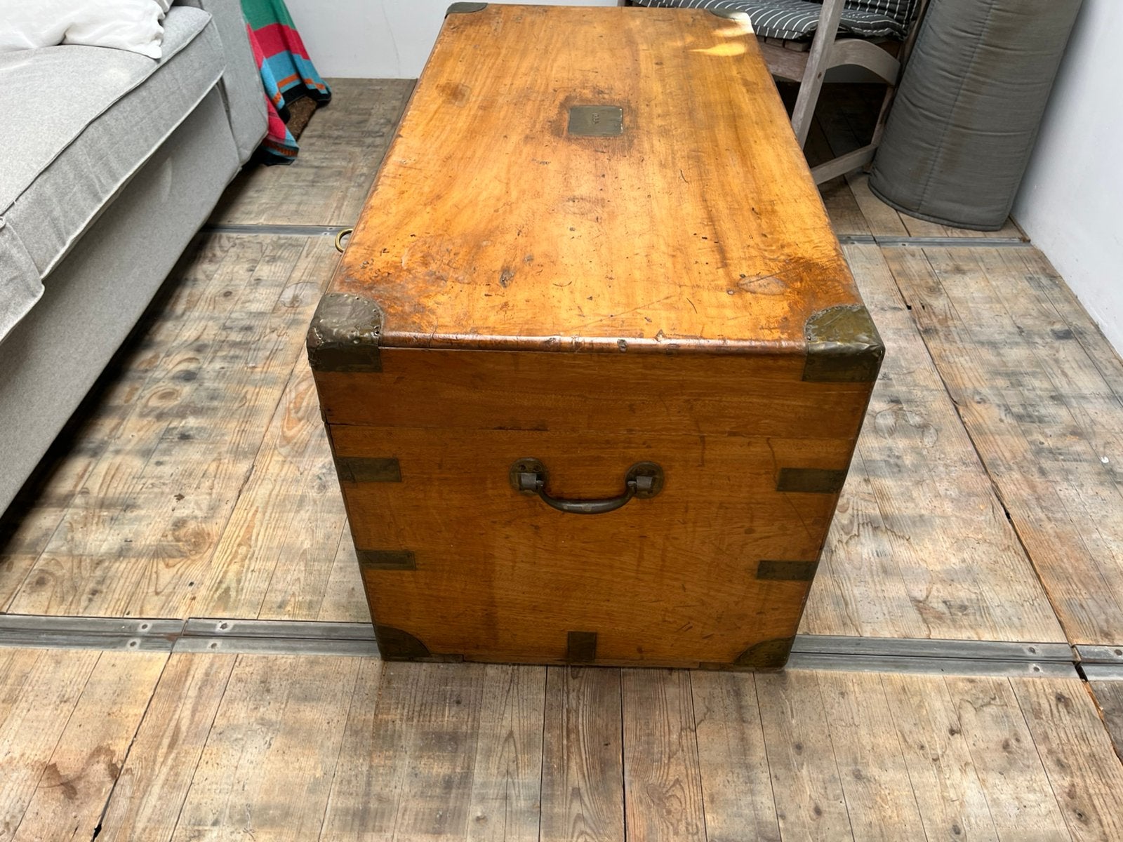 Salontafel, kist, reiskist, Ophalen, Zo goed als nieuw, 100 tot 150 cm, 50 tot 75 cm
