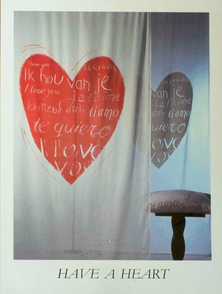 Gordijnbanier Have a Heart 140x280 cm | Kardol & Verstraten, ., Rood, Inbetween gordijn, 140 cm