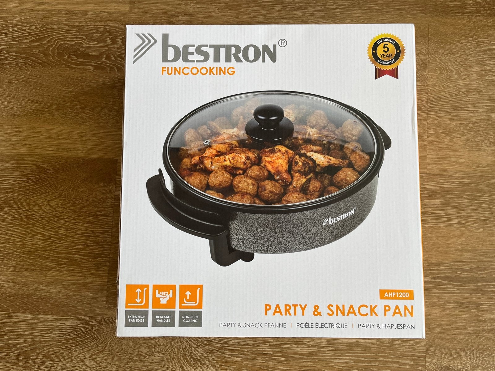 Bestron elektrische hapjespan - 30 cm - nieuw, Antiaanbaklaag, Ophalen, Nieuw, Overige typen