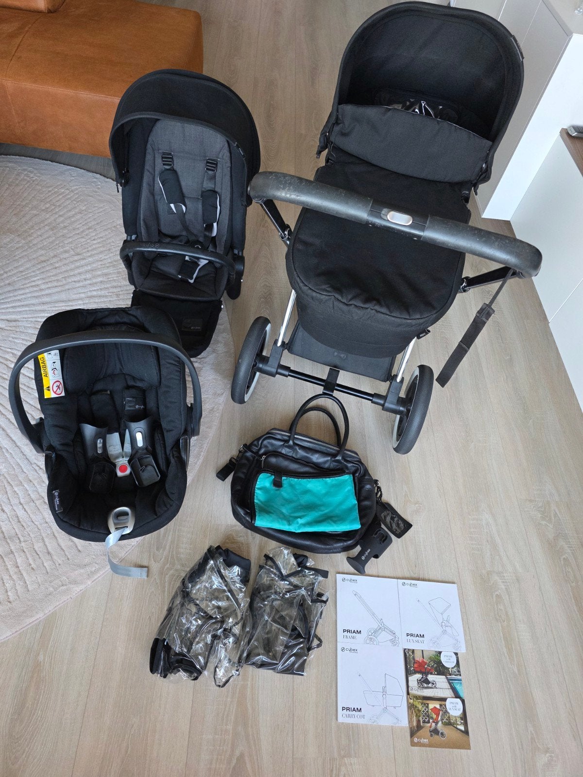 Cybex Priam 3-in-1 kinderwagen met veel extra's, Gebruikt, Met autostoeltje, Combiwagen, Ophalen