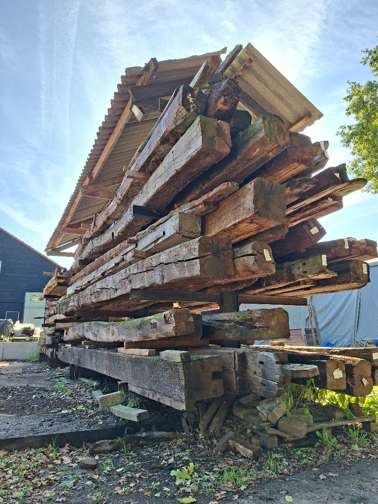 Dikke en lange eiken gebintbalken (tot 8m), Ophalen, Gebruikt, 250 cm of meer, Balken