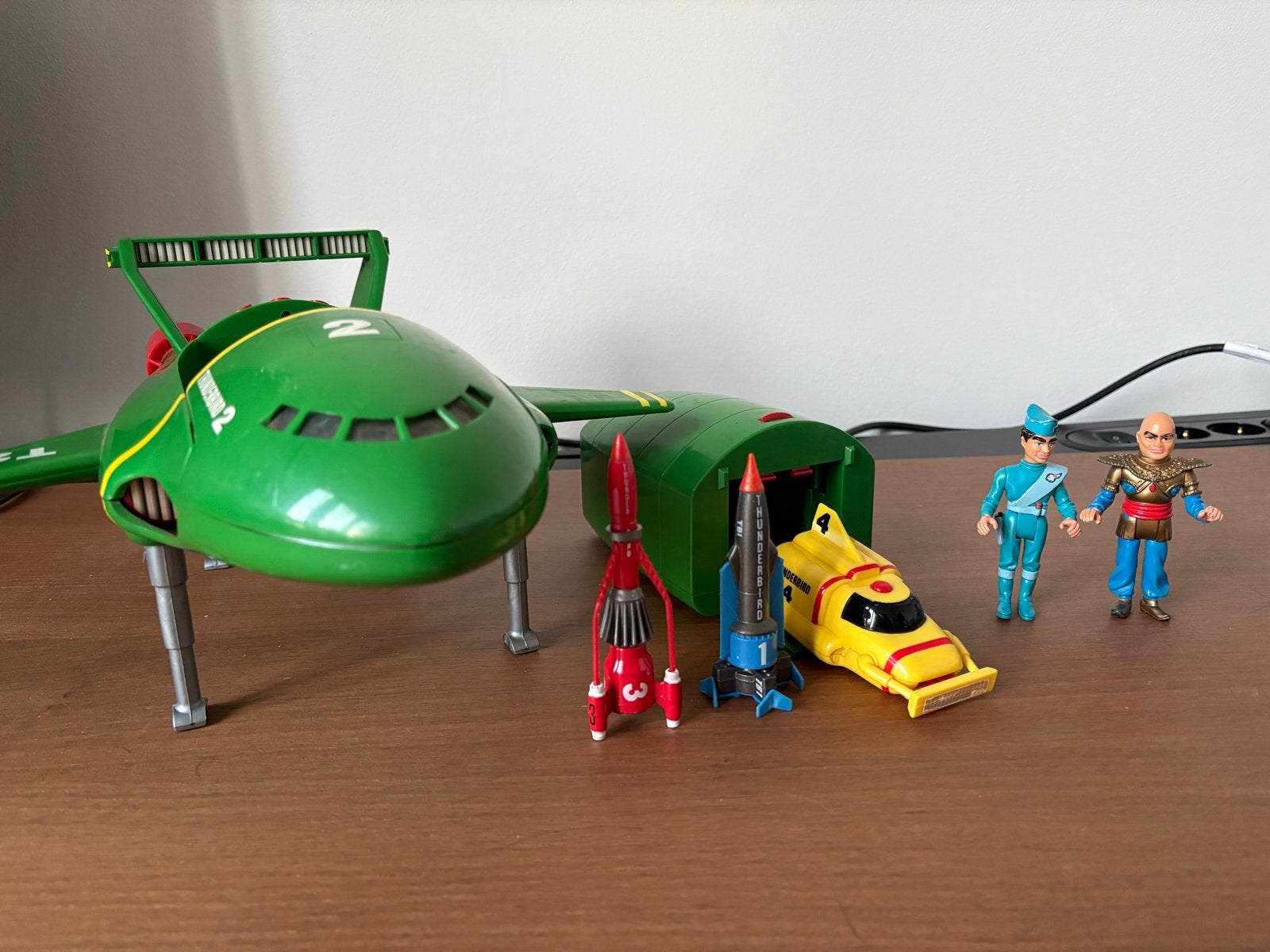 Vintage Thunderbirds 2 speelset met figuren en voertuigen, Ophalen of Verzenden, Gebruikt, Jongen of Meisje