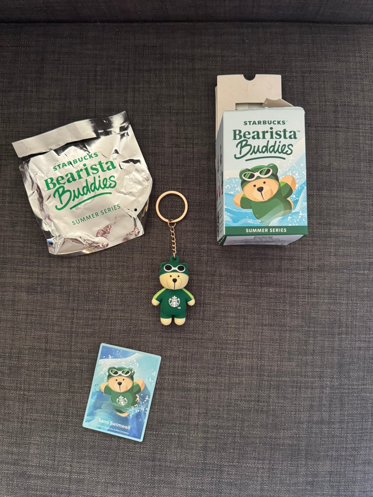 Starbucks Bearista Buddies Keychain Summer Series Sami Swim, Ophalen of Verzenden, Zo goed als nieuw, Knuffel of Figuurtje