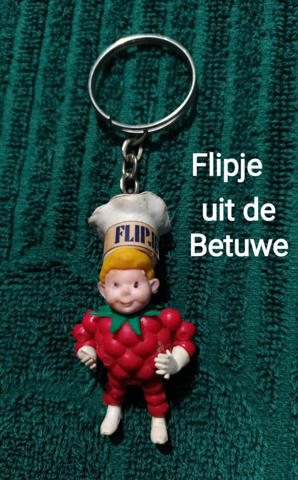 Vintage Flipje uit de Betuwe sleutelhanger, Verzamelen, Overige Verzamelen, Gebruikt, Verzenden