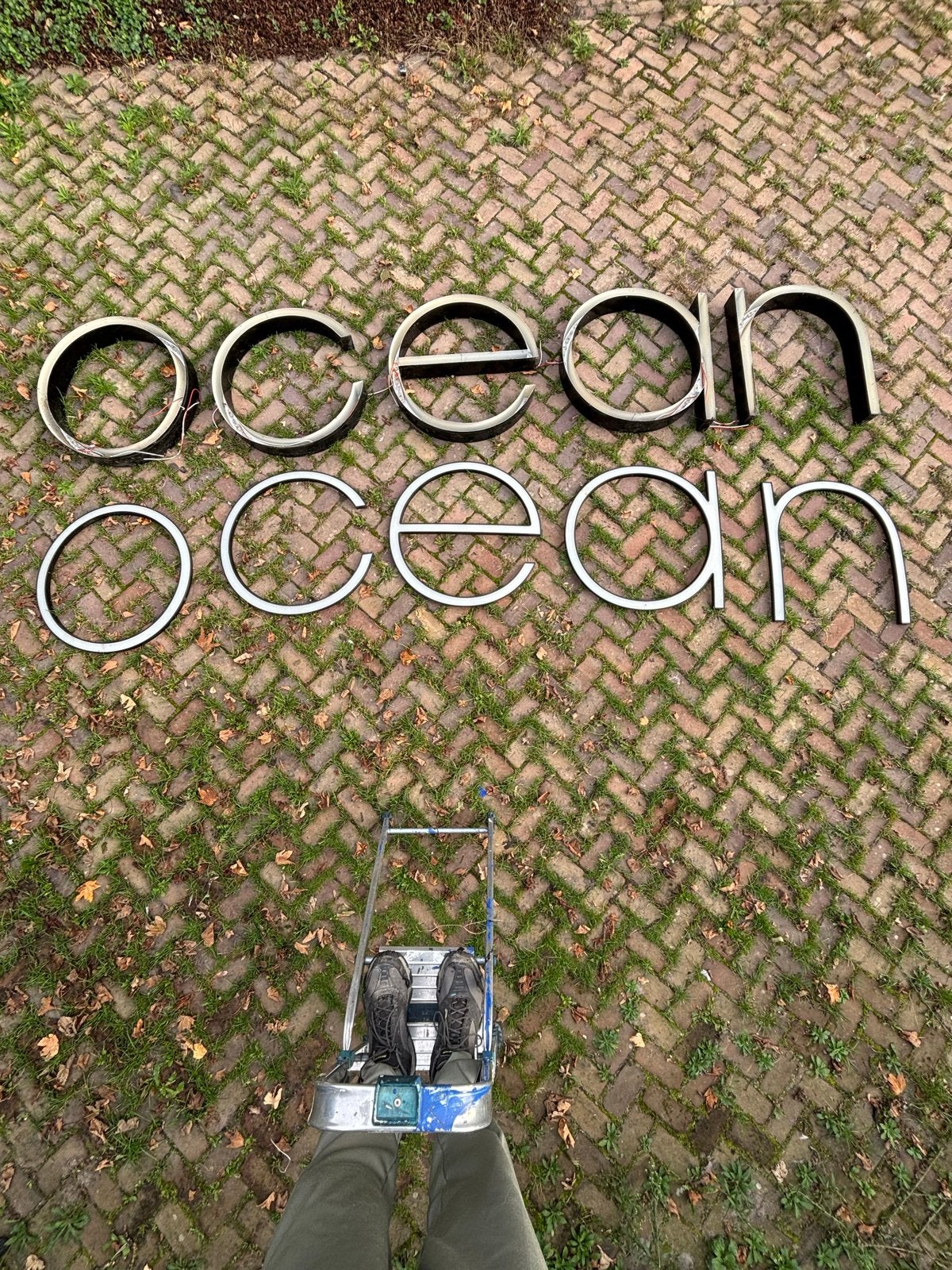 Lichtreclame letters 'ocean'. 65 cm hoog, Ophalen of Verzenden