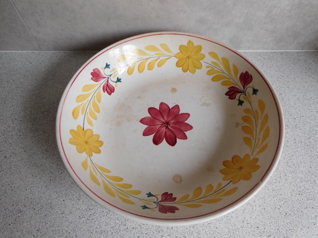 Schaal 32x6,5 cm. Boerenbont Sociètè Cèramique Maestricht, Ophalen of Verzenden