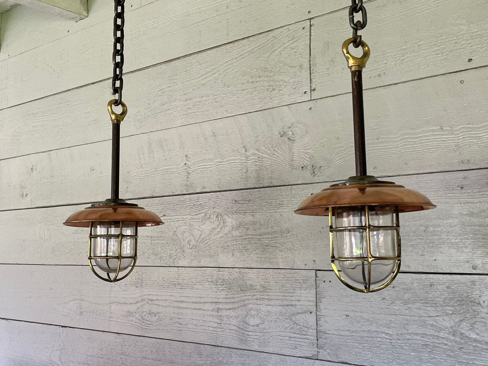 2 hanglampen - nautisch - interieur design, Ophalen of Verzenden, Gebruikt