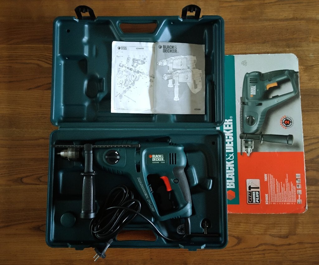 Boormachine Black & Decker KD900K boorhamer plus 700 watt, Ophalen of Verzenden, Zo goed als nieuw, 600 watt of meer, Boormachine