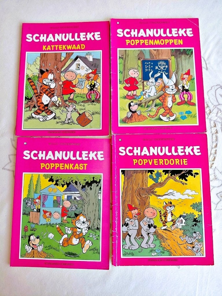 Schanulleke Strips (Set van 4)., Meerdere stripboeken, Ophalen of Verzenden, Gelezen