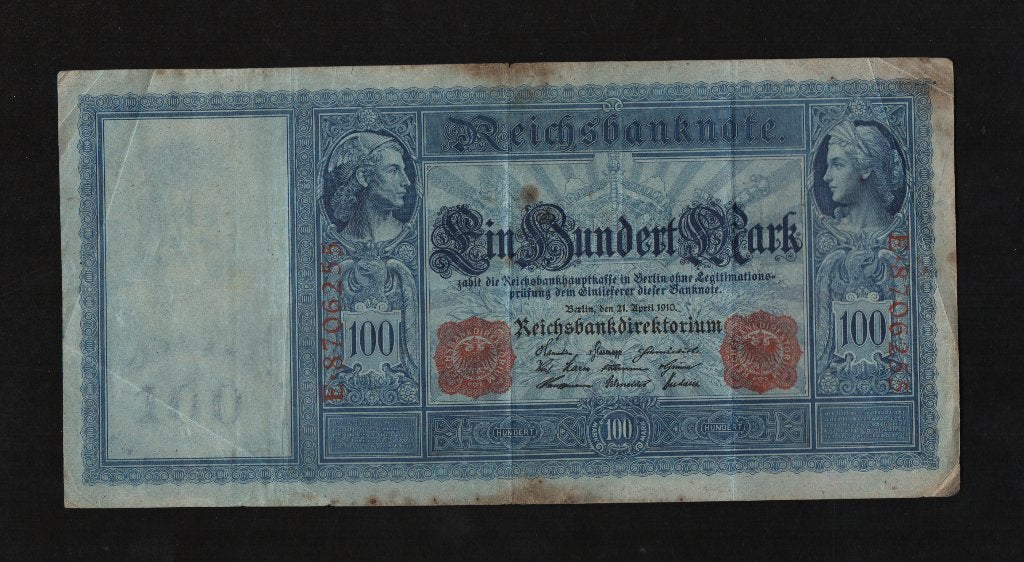Duitsland 100 Mark Bankbiljet 1910 Zeer Fraai Biljet, Ophalen of Verzenden, Duitsland, Los biljet