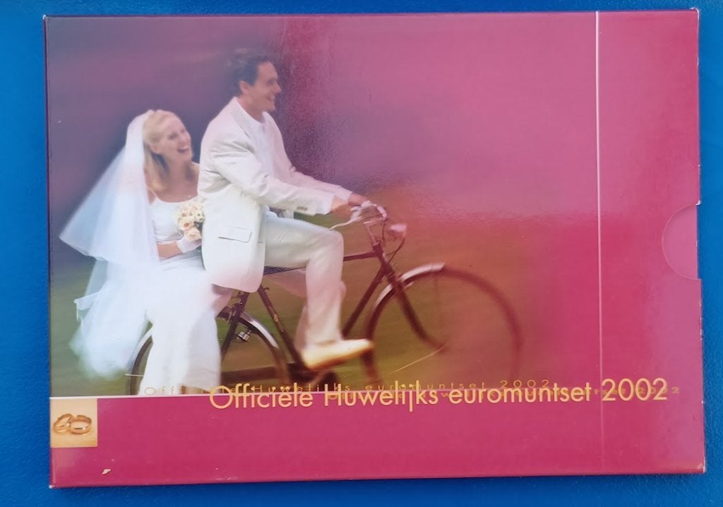 Officiële Huwelijks Euromuntset 2002 met Huwelijkspenning, Verzenden, Koningin Beatrix, Euro's, Setje
