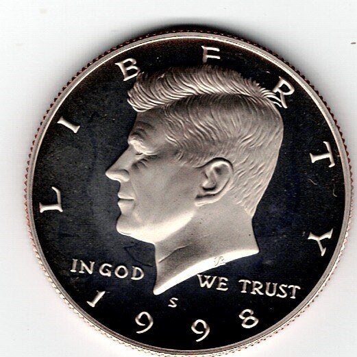 23-2024 USA 1/2 dollar 1998S, Ophalen of Verzenden, Noord-Amerika, Losse munt, Zilver